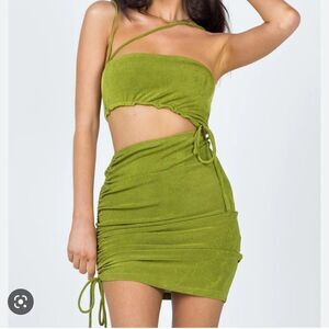 PRINCESS POLLY Imelda Mini Dress Green